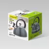 Maestro MR-1302-GREY chaleira com apito para fogão, 2,5 l, aço inoxidável, cinzento
