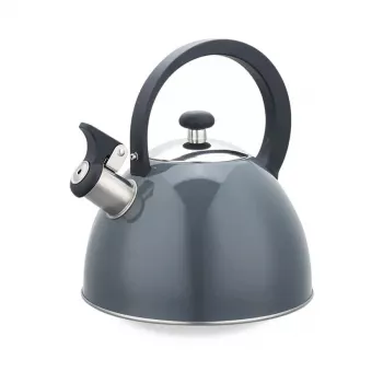 Chaleira elétrica Maestro MR-1302-Grau 2,5 l aço inoxidável, caixa cinzenta, apito, pega que se mantém fria