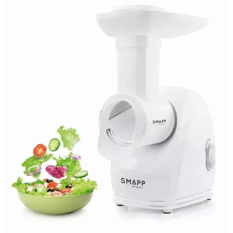 Picadora de carne elétrica SMAPP 489.81, 2000 W, 3 discos perfurados (2,7–8 mm), branca
