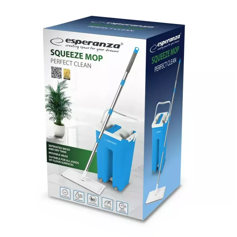 Esfregona rotativa Esperanza EHS004 Perfect Clean com espremedor
