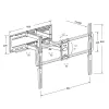 Montis Denali MT162 suporte de TV para ecrãs de 37-105 polegadas, máx. 75 kg, preto