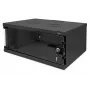 Armário de parede DIGITUS 4U SOHO não montado 241x540x400mm porta frontal em vidro preto