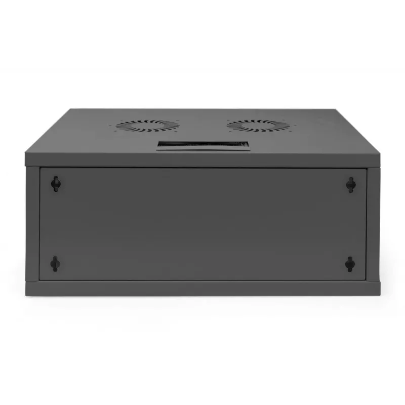 Armário de parede DIGITUS 4U SOHO não montado 241x540x400mm porta frontal em vidro preto