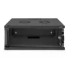 Armário de parede DIGITUS 4U SOHO não montado 241x540x400mm porta frontal em vidro preto