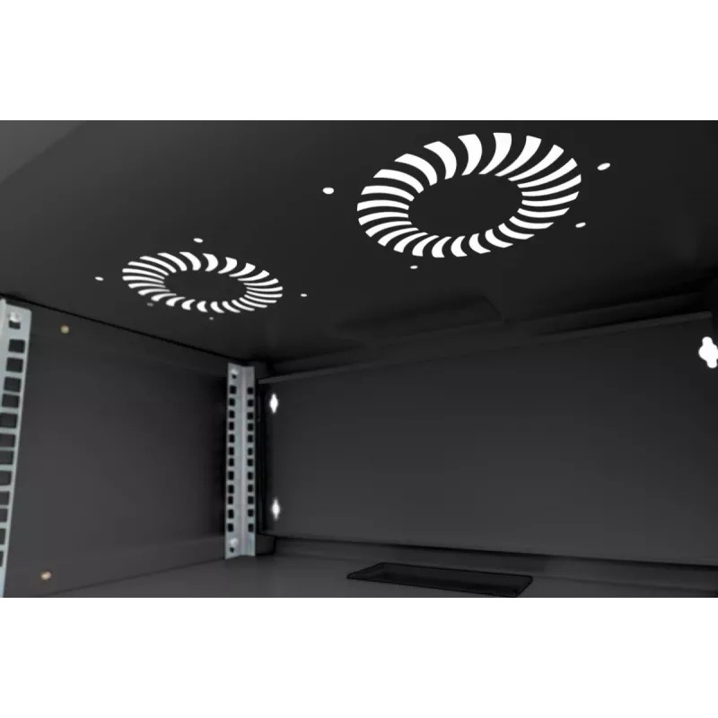 Armário de parede DIGITUS 4U SOHO não montado 241x540x400mm porta frontal em vidro preto