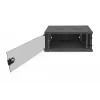 Armário de parede DIGITUS 4U SOHO não montado 241x540x400mm porta frontal em vidro preto