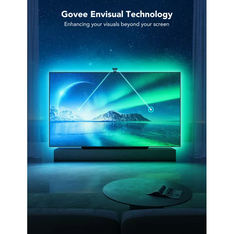 Luz de fita inteligente Govee H605C Wi-Fi/Bluetooth preta 36W 3600mm