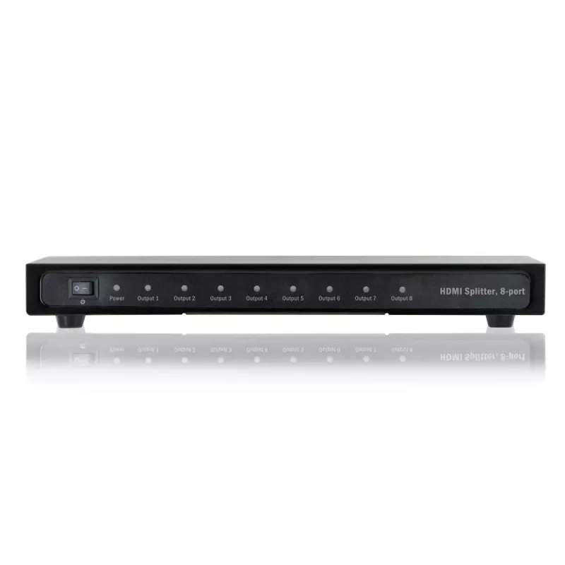 Splitter HDMI DIGITUS, 8 portas 1080p, 3D, HDMI High Speed, 2,25 GHz/225 MHz, caixa metálica, preto