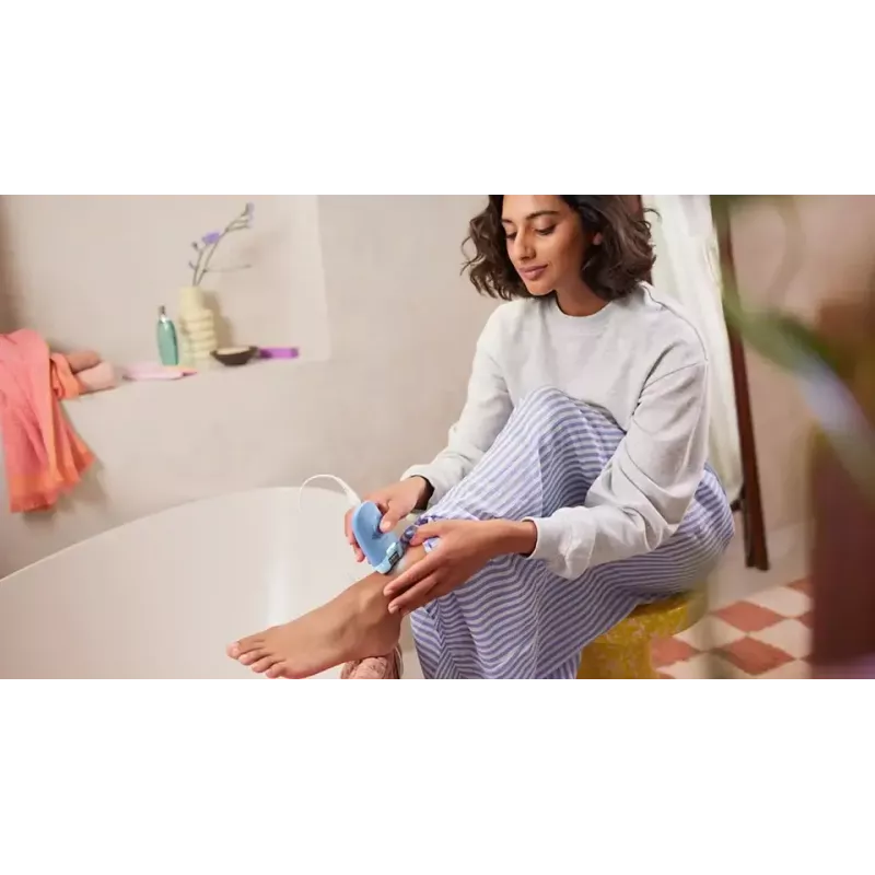 Depiladora Philips BRE247/00 Series 4000 — 2 níveis de potência, máquina de barbear, massagem, azul