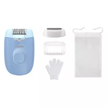 Depiladora Philips BRE247/00 Series 4000 — 2 níveis de potência, máquina de barbear, massagem, azul