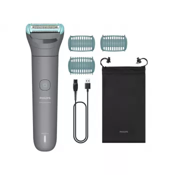 Aparador de corpo Philips BG3485/15, Triple Protect System, sem fios molhado e seco, 80 min. de autonomia, 2–5 mm, cinzento