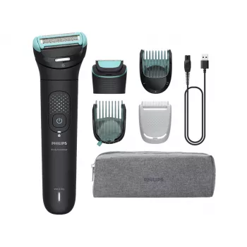 Aparador de pelos corporais Philips BG7470/15 — cabeça flexível 2D, corte e barbear duplos, sem fios molhado e seco, 120 min. de bateria