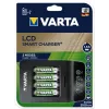 Carregador inteligente VARTA LCD Smart Charger+ com 4 pilhas AA 2100 mAh