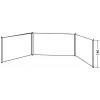 Quebra-vento de praia Easy Camp 120330 cinzento poliéster 5000mm x 1400mm