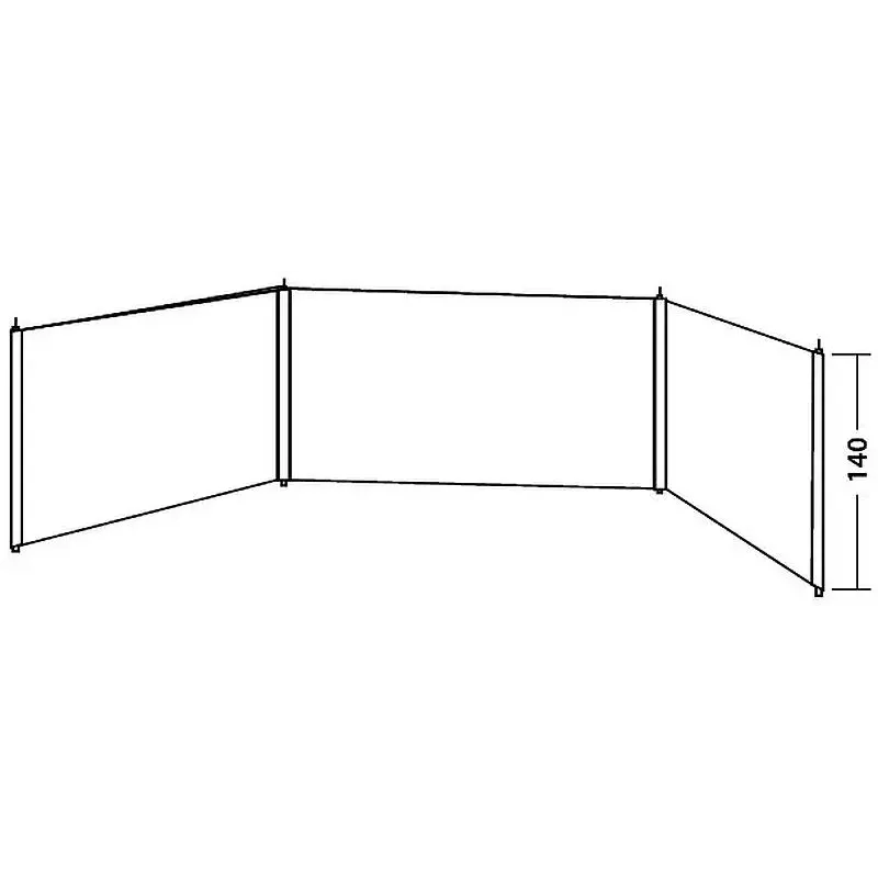 Quebra-vento de praia Easy Camp 120330 cinzento poliéster 5000mm x 1400mm