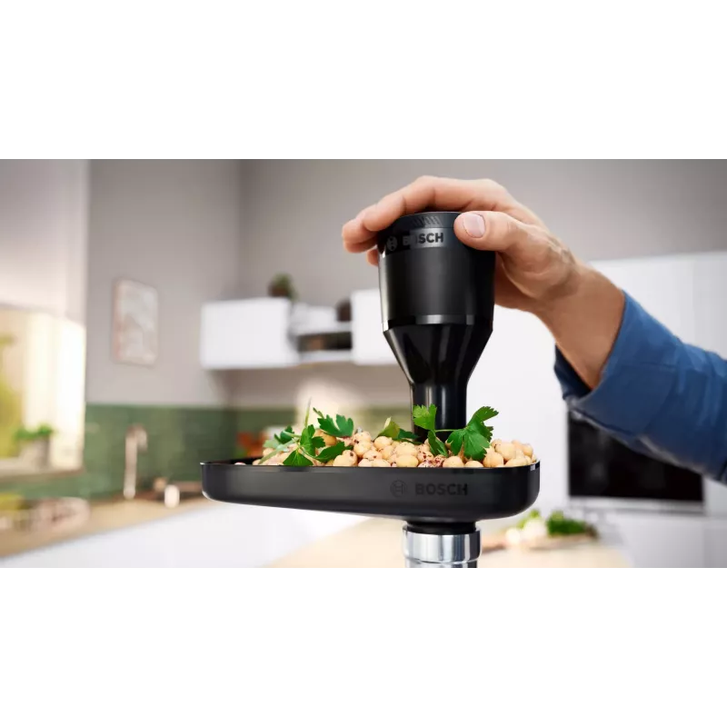 Picadora de carne Bosch Serie 4 MFWS450B 500 W, 2,5 kg/min, 2 velocidades, preto