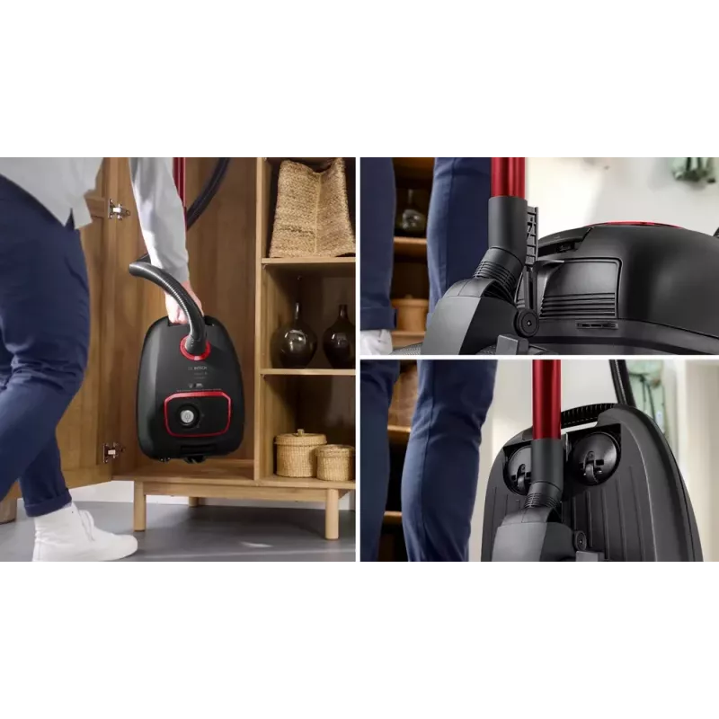 Aspirador de pó com saco Bosch Serie 4 BGB41POW1 — 850 W, saco de 4 L, HEPA13, tubo telescópico em metal