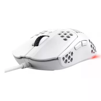 Rato Trust GXT928W USB ótico leve branco