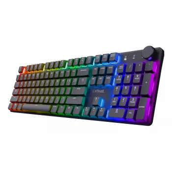 Teclado gaming Trust GXT 868 Torix USB + RF Wireless + Bluetooth QWERTY US English preto