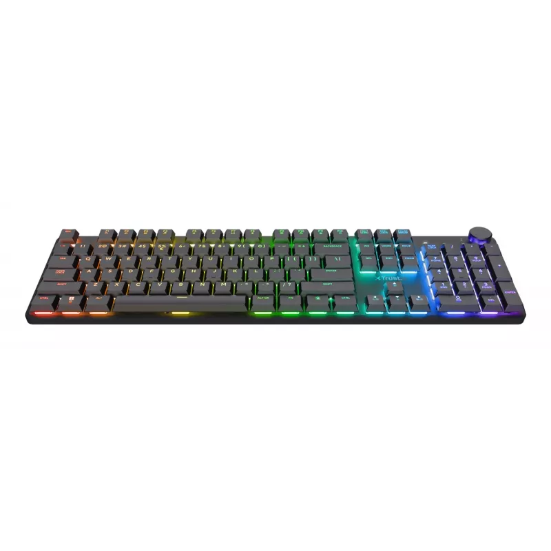 Teclado gaming Trust GXT 868 Torix USB + RF Wireless + Bluetooth QWERTY US English preto