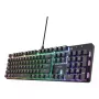 Trust GXT 871 Zora teclado mecânico para jogos, com fio USB, RGB, interruptores lineares Huano, QWERTY US, preto