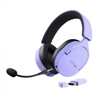 Headset Trust GXT 491P FAYZO com fios e sem fios headband gaming USB Type-A Bluetooth preto, roxo