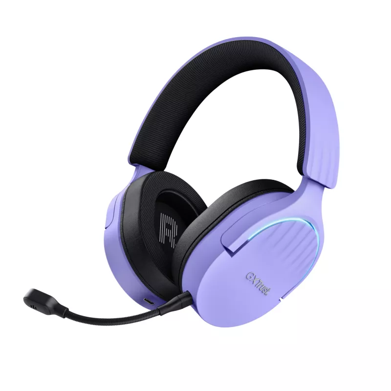 Headset Trust GXT 491P FAYZO com fios e sem fios headband gaming USB Type-A Bluetooth preto, roxo