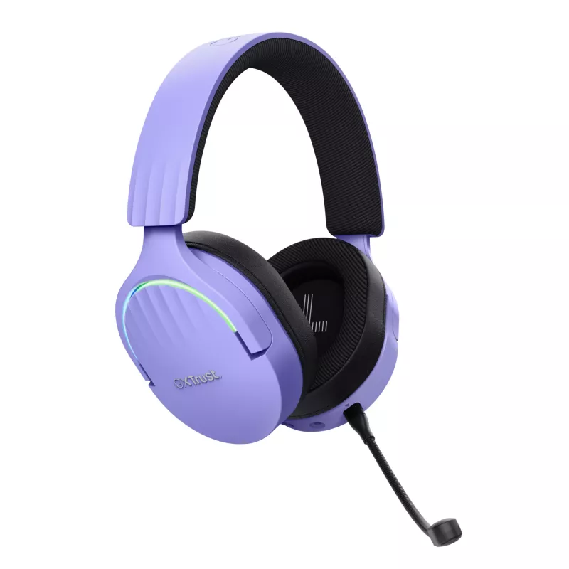 Headset Trust GXT 491P FAYZO com fios e sem fios headband gaming USB Type-A Bluetooth preto, roxo