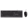 Teclado Trust Primo, rato incluído, universal, USB, QWERTY, inglês dos EUA, preto