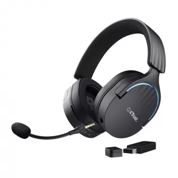 Headset Trust GXT 491 Fayzo com fios e sem fios head-band gaming USB Type-C Bluetooth preto