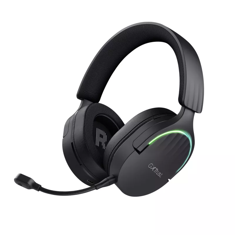 Headset Trust GXT 491 Fayzo com fios e sem fios head-band gaming USB Type-C Bluetooth preto