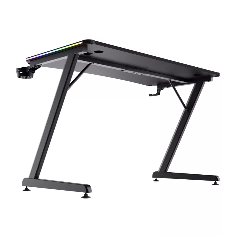 Mesa retangular TRUST GXT 709 LUMINUS preto 1200x600x740 mm