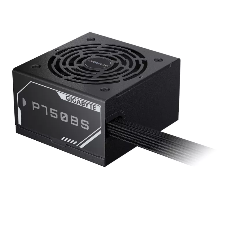 Fonte de alimentação GIGABYTE P750BS – PCI-E 6+2 Pin x 4, 80 PLUS Bronze, ventoinha de 120 mm, compatível com ATX, ficha EU