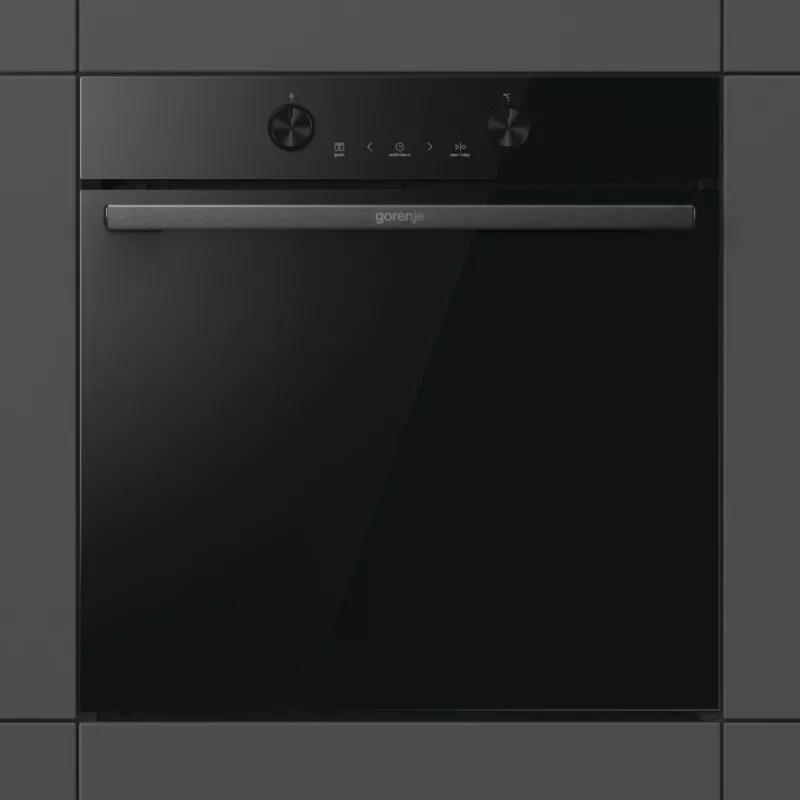 Forno elétrico de encastrar Gorenje G400 BPS6737E04DBG, 77 L, 3500 W, controlo tátil, pirólise, preto