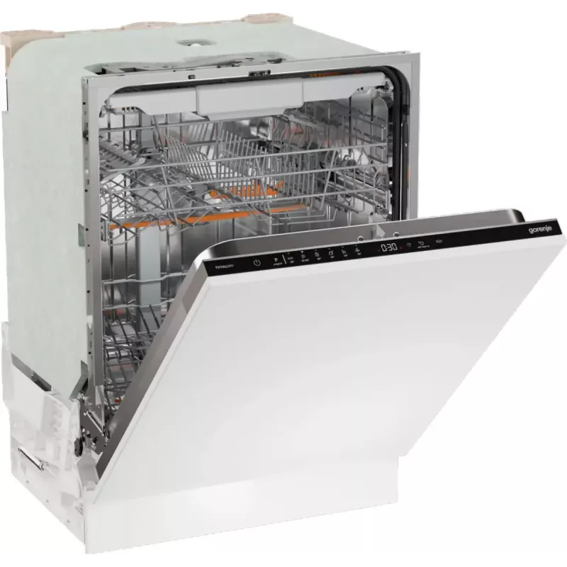 Máquina de lavar loiça de encastrar Gorenje GV16D5 — 16 serviços, 44 dB, aço inoxidável, 7 regulações de temperatura