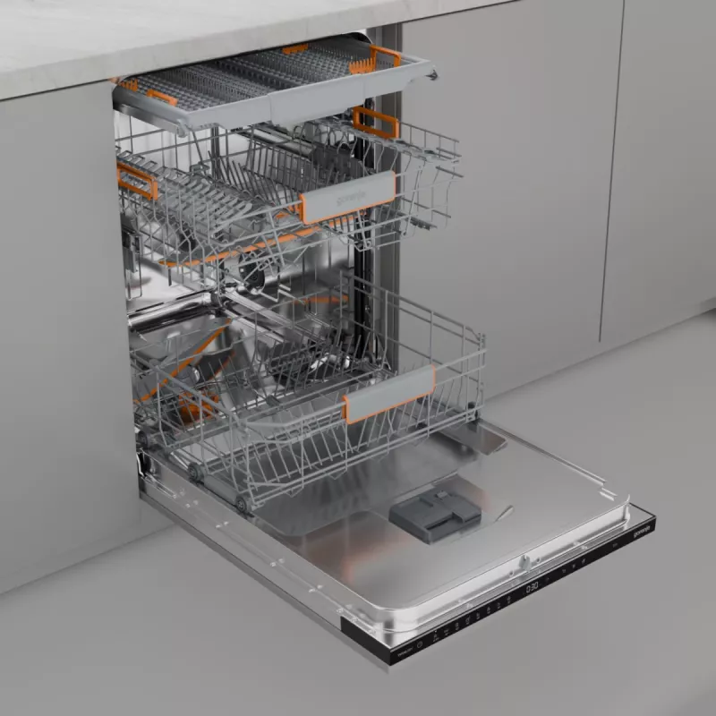 Máquina de lavar loiça de encastrar Gorenje GV663B65XXL — aço inoxidável, 60 cm, 14 serviços, 6 programas, 38 dB