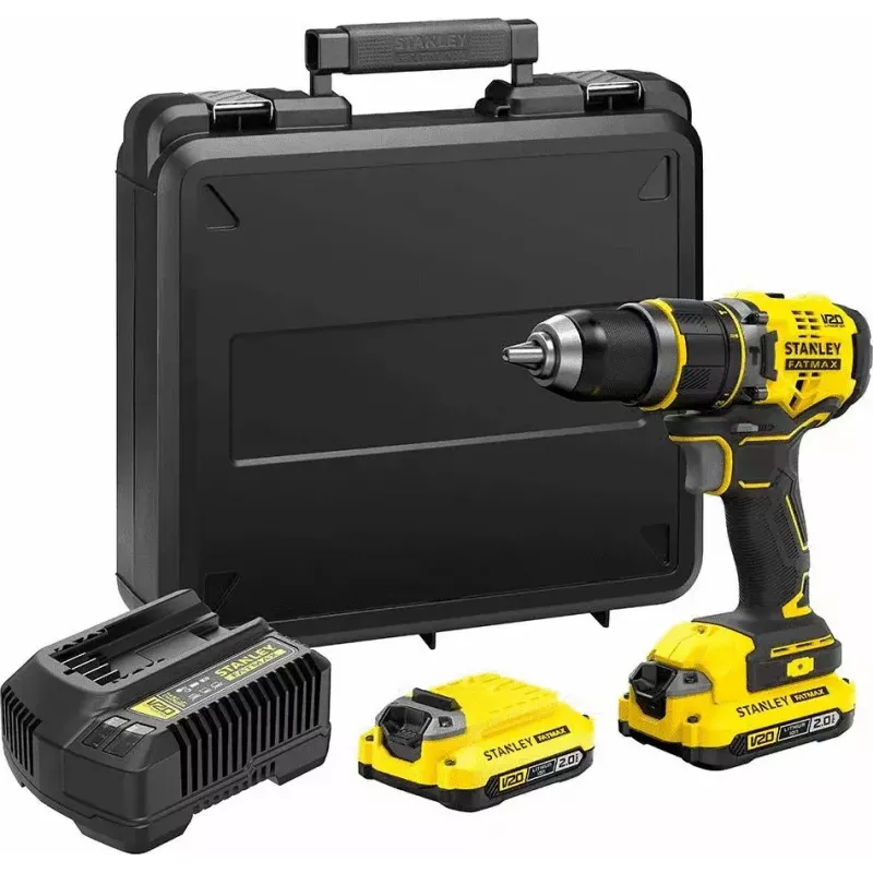 Stanley FATMAX SFMCD721D2K berbequim a bateria de 18 V, 2 baterias de 2,0 Ah, com mala
