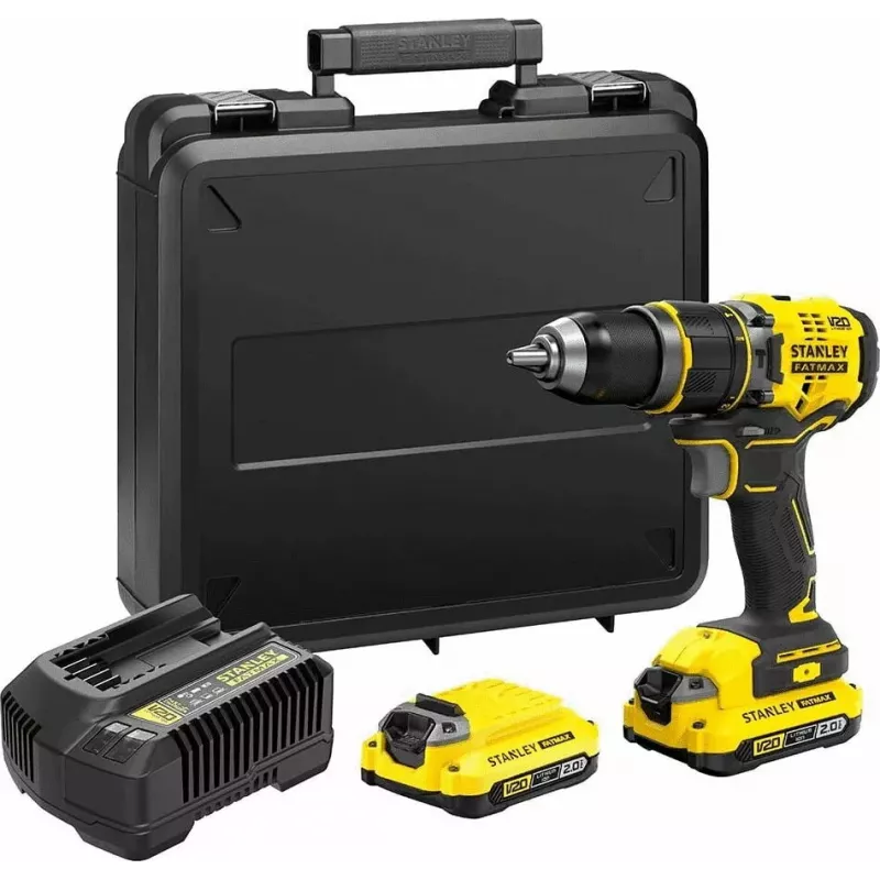 Stanley FATMAX SFMCD721D2K berbequim a bateria de 18 V, 2 baterias de 2,0 Ah, com mala