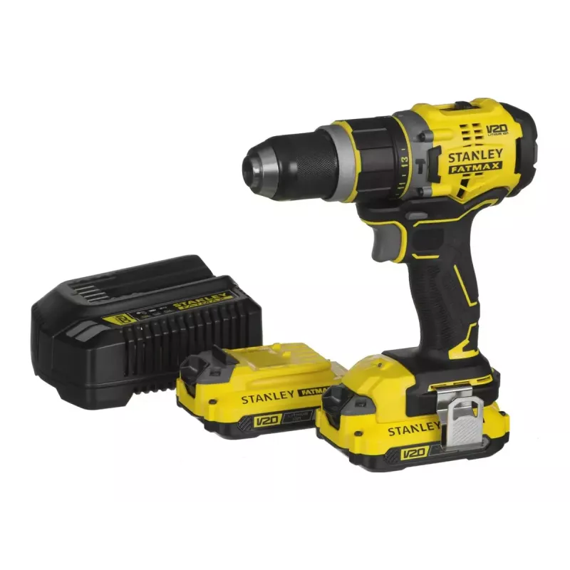 Stanley FATMAX SFMCD721D2K berbequim a bateria de 18 V, 2 baterias de 2,0 Ah, com mala