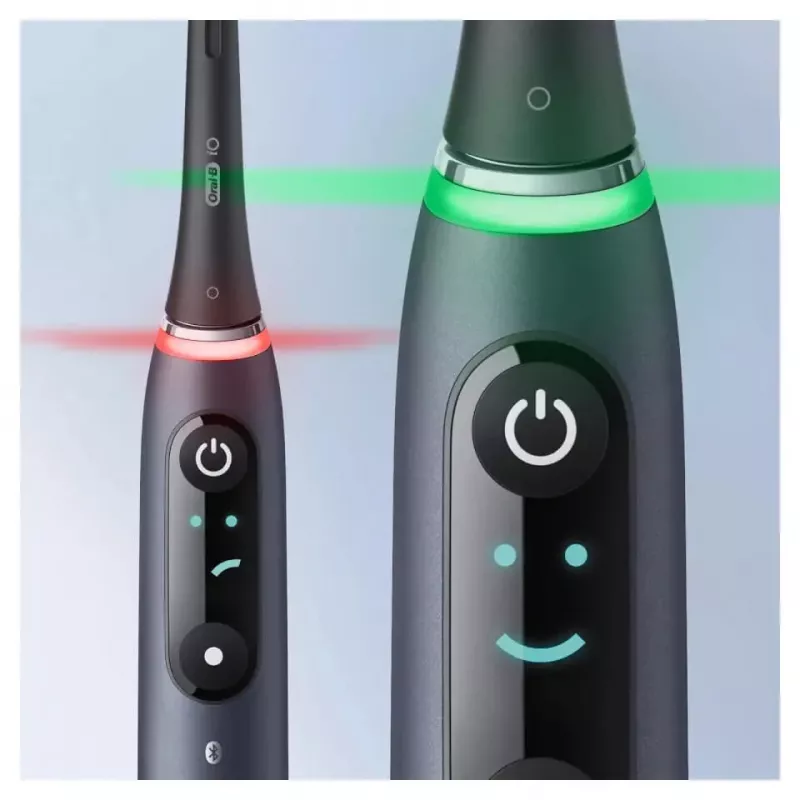 Escova de dentes elétrica Oral-B iO 9 adultos rotativa, 2 cabos, 2 cabeças de escova, bateria integrada, 3 h de carregamento, preto/rosa