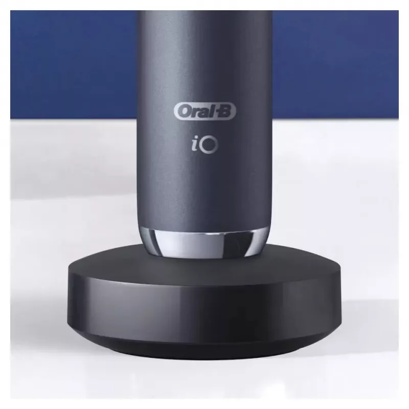 Escova de dentes elétrica Oral-B iO 9 adultos rotativa, 2 cabos, 2 cabeças de escova, bateria integrada, 3 h de carregamento, preto/rosa