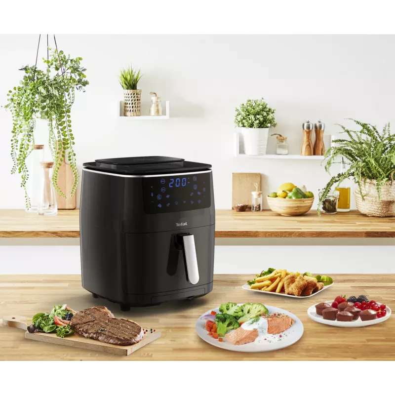 Fritadeira de ar quente Tefal Easy Fry Grill & Steam FW2018 individual autónoma 1700 W preta