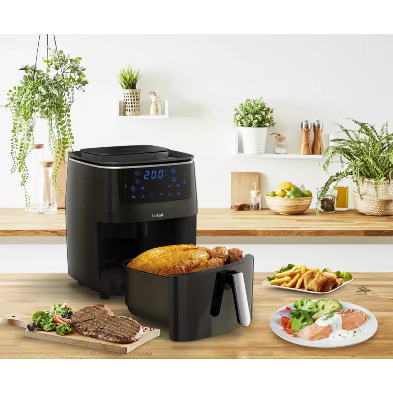 Fritadeira de ar quente Tefal Easy Fry Grill & Steam FW2018 individual autónoma 1700 W preta