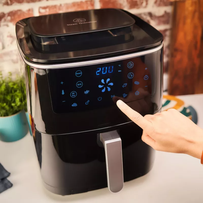 Fritadeira de ar quente Tefal Easy Fry Grill & Steam FW2018 individual autónoma 1700 W preta