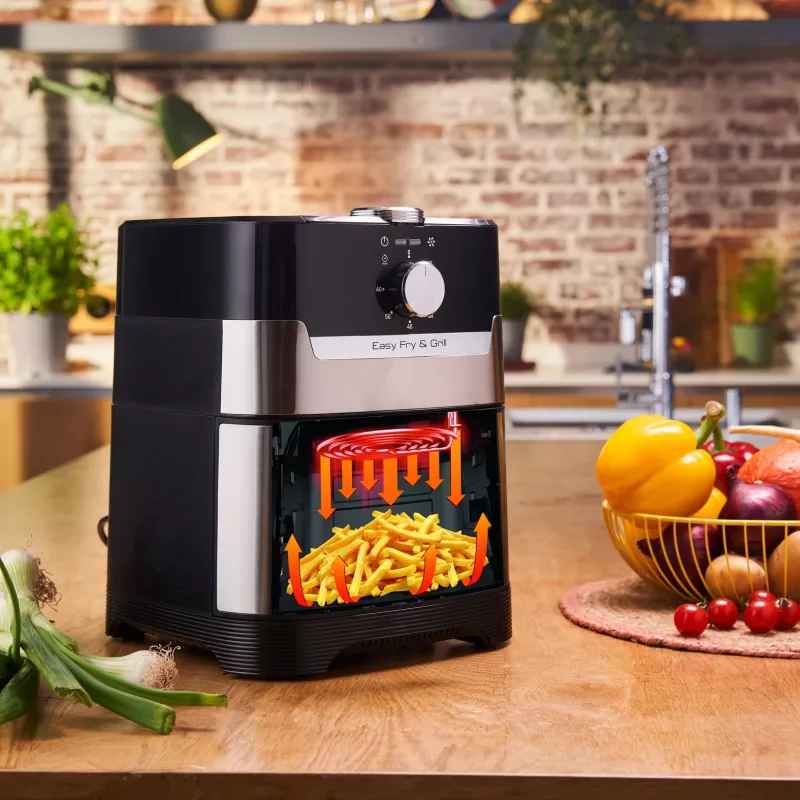 Fritadeira de ar quente Tefal Easy Fry Grill & Steam FW2018 individual autónoma 1700 W preta