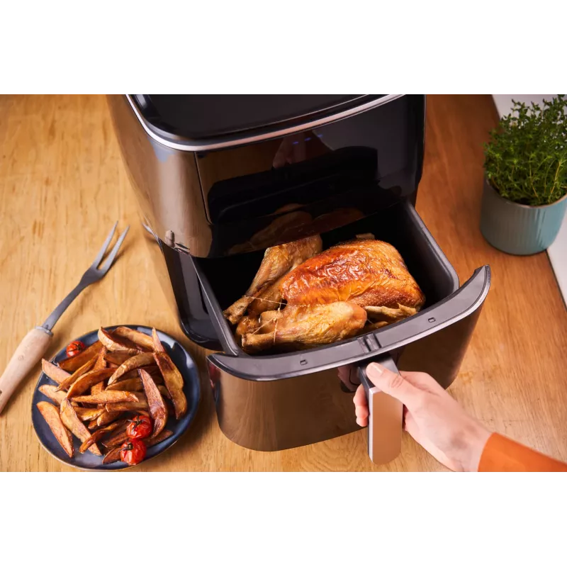 Fritadeira de ar quente Tefal Easy Fry Grill & Steam FW2018 individual autónoma 1700 W preta