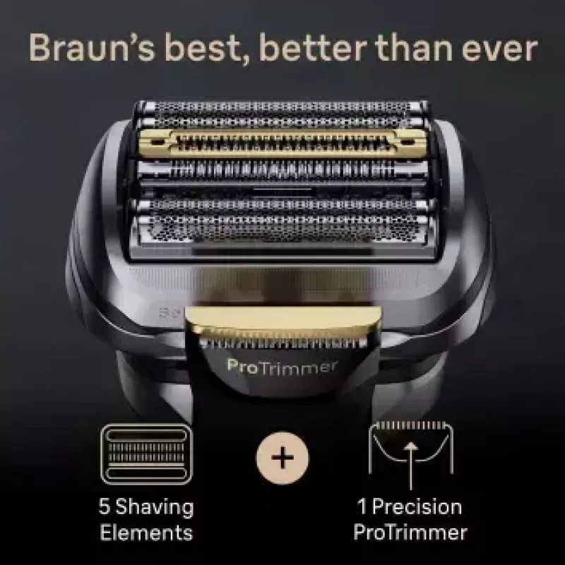 Máquina de barbear Braun Series 9 Pro+ 9525s húmido e seco máquina de barbear de lâminas aparador metálico