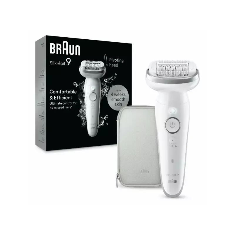 Depiladora Braun Silk-épil 9 9-011 40 pinças prateado branco