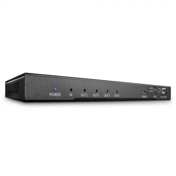 Splitter HDMI 18G Lindy de 4 portas com áudio e downscaling