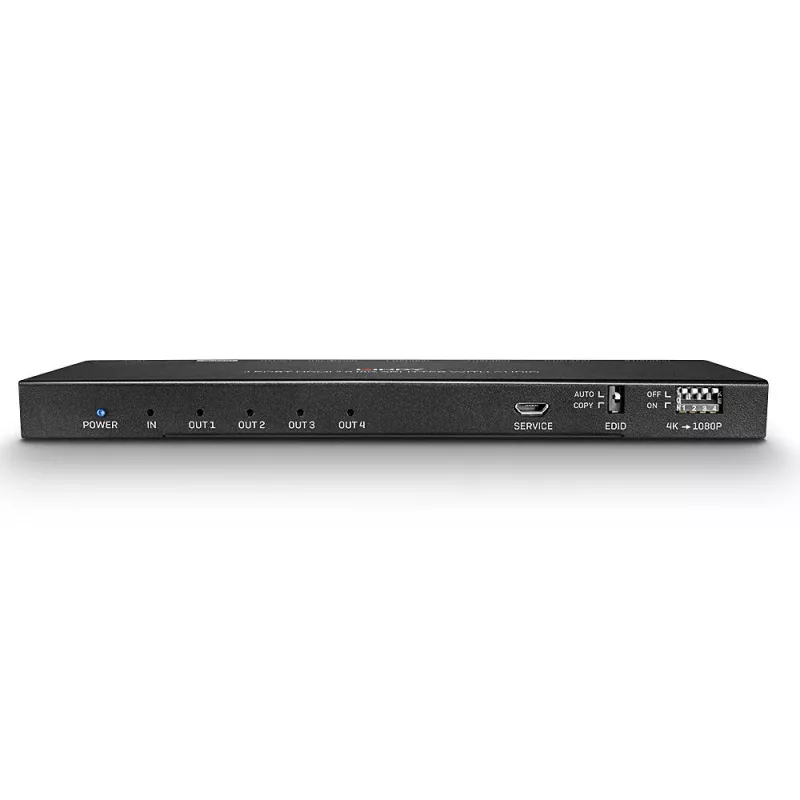 Splitter HDMI 18G Lindy de 4 portas com áudio e downscaling